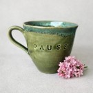 PAUSEkopp grønn med turkis kant thumbnail