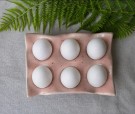 Eggefat for 6 egg - lys rosa thumbnail