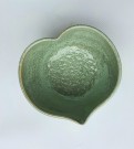 Hjerteskål med blondetrykk- kobbergrønn thumbnail