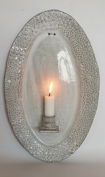 Veggfat med lysholder for stearinlys