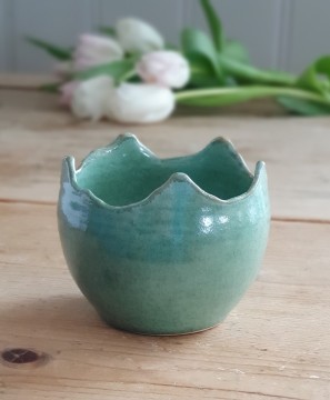 Lysegg i turkis/kobbergrønn 