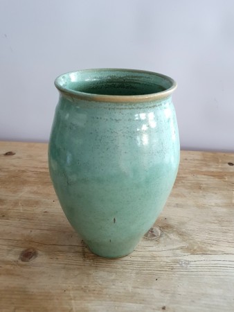 Kobbergrønn vase 18 cm