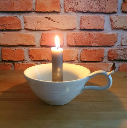 Kammerlysestake i hvitt