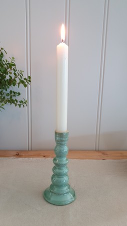 Lysestake, kobbergrønn. H 14 cm