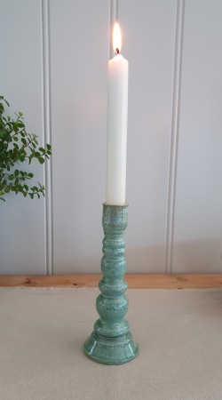 Lysestake, kobbergrønn. H 18 cm
