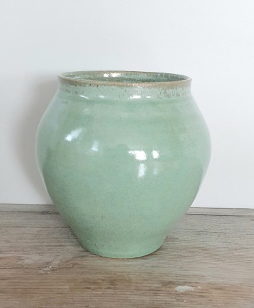 Kobbergrønn vase - 13 cm