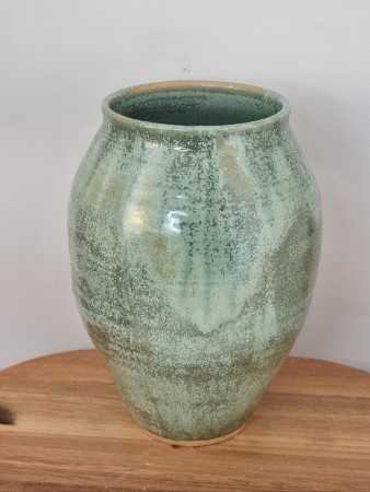 Turkis/kobbergrønn vase