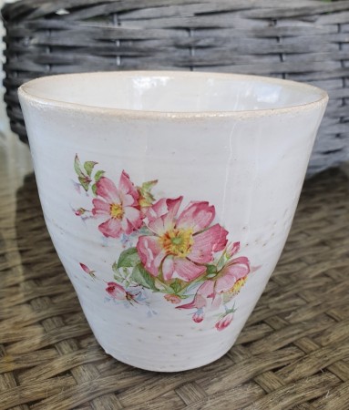 Kopp med blomster